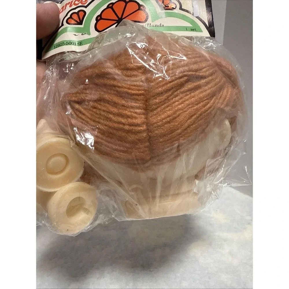 Darice Brown Hair Doll Head & Hands Large Acrylic Hair Plastic 12925-50018E